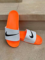 Шлепанцы женские Nike Slides White/Orange
