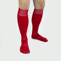 Спортивные футбольные высокие гетры красные цвета размер 40-44