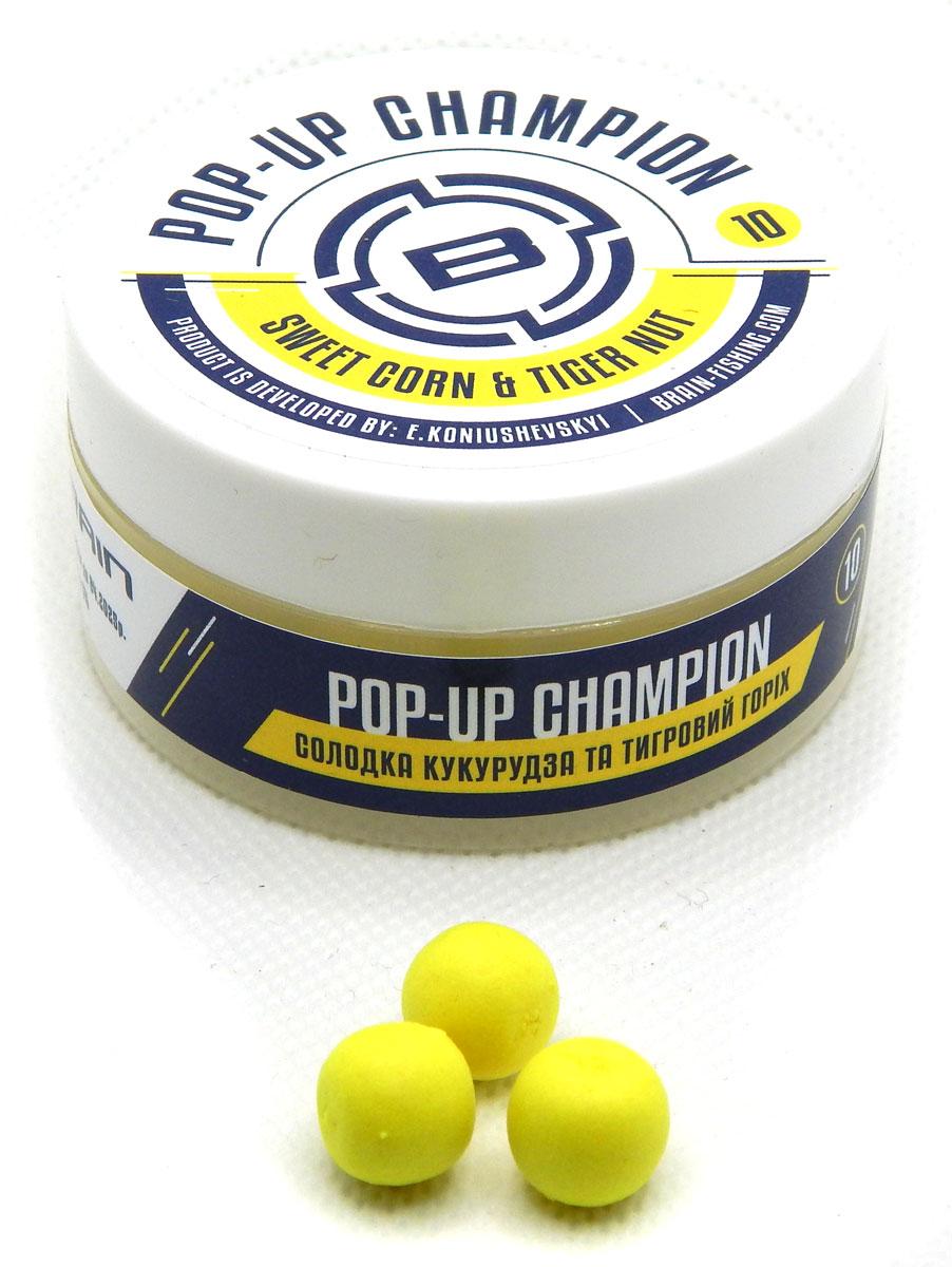 Бойли Brain Champion Pop-Up Sweet Corn & Tiger Nut (кукурудза + тигровий горіх) 6mm 34g, фото 1