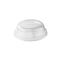 Кришка під PET стакан купольна без отвору 50шт/уп прозора / Купольні кришки для стаканів