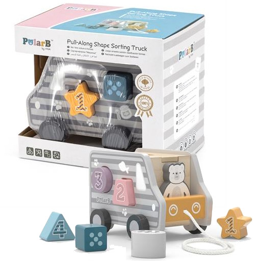 Дерев'яна каталка-сортер Viga Toys PolarB Вантажівка (44041)