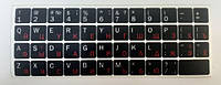 Наклейка на клавиатуру ламинированная  непрозрачная(черная) ламинированная