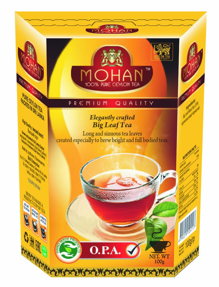 Великолистовий чорний цейлонський чай Mohan OPA 100 грамів