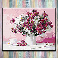 Картина по номерам (набор для росписи) ТМ "Brushme", Цветы "Натюрморт в розовых тонах" 40*50 см BS8746