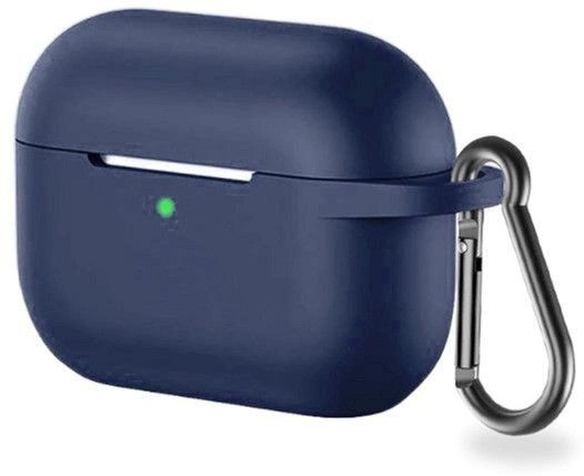 Чохол силіконовий HOCO для Apple AirPods 3 з карабіном Чохол для навушників Темно-синій
