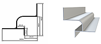 Профиль теневого шва для гипсокартона подвесного потолка алюминиевый с LED подсветкой длина 2,7 метра Т201