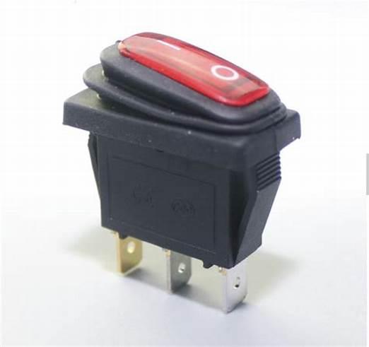 Перемикач Daier KCD3-103W RD, ON-OFF-ON, 3pin, 15A 250VAC (без підсвітки)