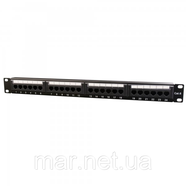 Патч панель. Cat 6. 24 порти. UTP, фото 1
