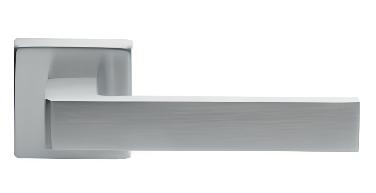 Дверна ручка на розетці Manital TECHNA QESB CSA хром сатин (Італія)