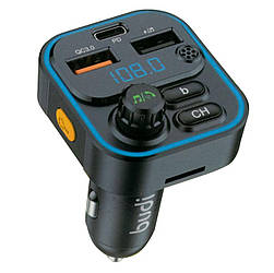 Автомобільний FM-модулятор Bluetooth трансмітер АЗП PD20W Budi CCT05B