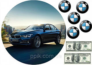 Вафельна картинка автомобіль BMW 2