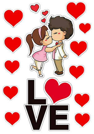 Вафельна картинка Закохана пара №2, фото 1