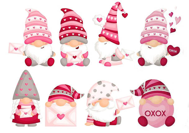 Вафельна картинка Закохані гномики №2, фото 1