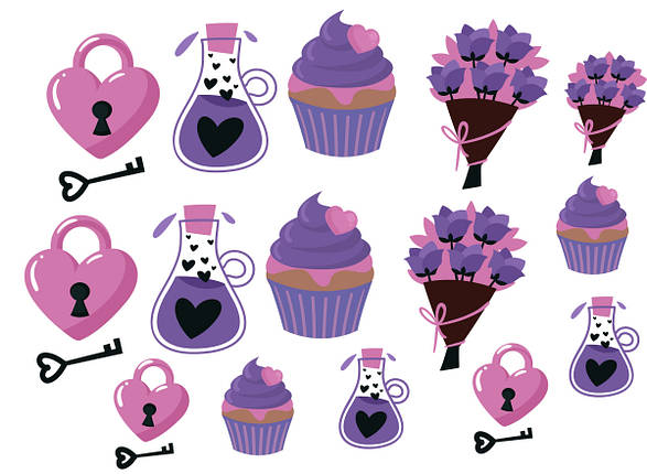 Вафельна картинка День Св.Валентина №18, фото 1