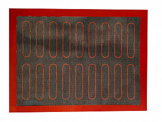 Силіконовий килимок з розміткою для еклерів темний 30 * 40 см