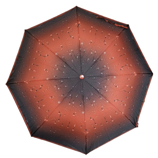Парасолька напівавтомат Toprain 2056 жіноча на 8 спиць Краплі Червоний, фото 1