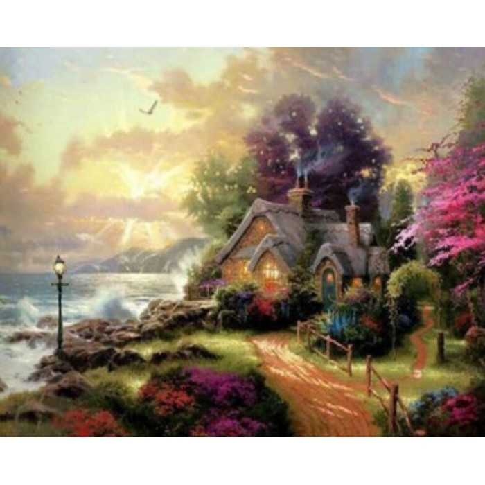 Картина за номерами 40х50 см DIY Будиночок біля моря (EPH9524), фото 1