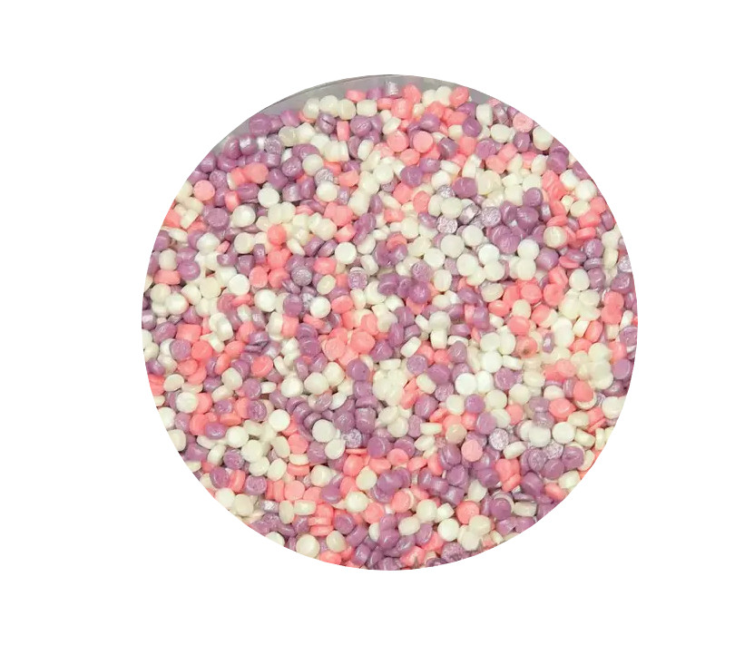 Посипка кондитерська конфетті міні № 4 (червоне, біле, бузкове) 50 грам