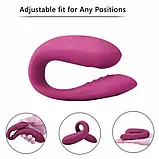 Вібратор electric sucking massager регульований подвійний з пультом (для точки G + клітор) Дельфін, фото 5
