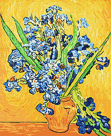 Картина за номерами  Букети "Іриси у вазі. ван Гог" 40*50 см Ідейка KHO2013