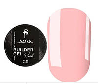 Гель для наращивания SAGA professional Builder Gel Veil 11 (пастельно-розовый), 15 мл