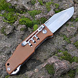 Ніж складаний LAND Knife GB-9046, 21см, 177г, склобій, G10 койот, фото 3