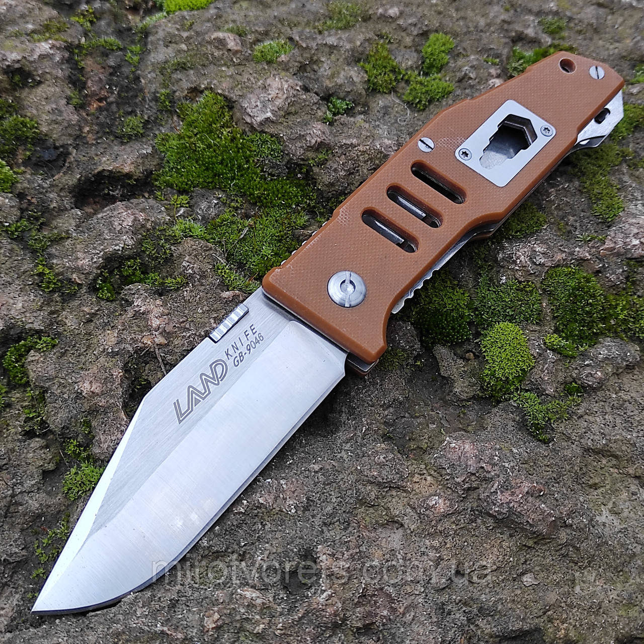 Ніж складаний LAND Knife GB-9046, 21см, 177г, склобій, G10 койот, фото 1