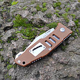 Ніж складаний LAND Knife GB-9046, 21см, 177г, склобій, G10 койот, фото 4