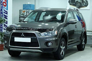 Мухобійка VT-52 Дефлектор на капот ВТ (Віп) для Mitsubishi Outlander 2009-2012