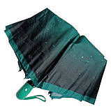 Парасолька напівавтомат Toprain 2056 жіноча на 8 спиць Краплі Зелений, фото 2