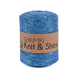 Трикотажний шнур з люрексом Knit & Shine, колір Синій, фото 3