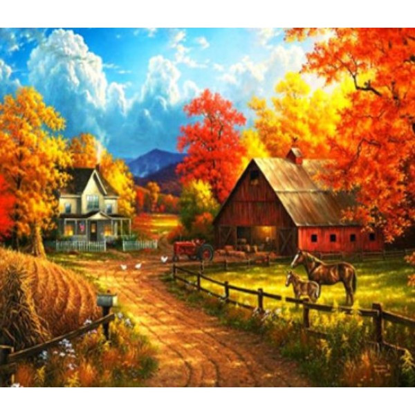 Картина за номерами 40х50 см DIY День у селі (Y5813), фото 1