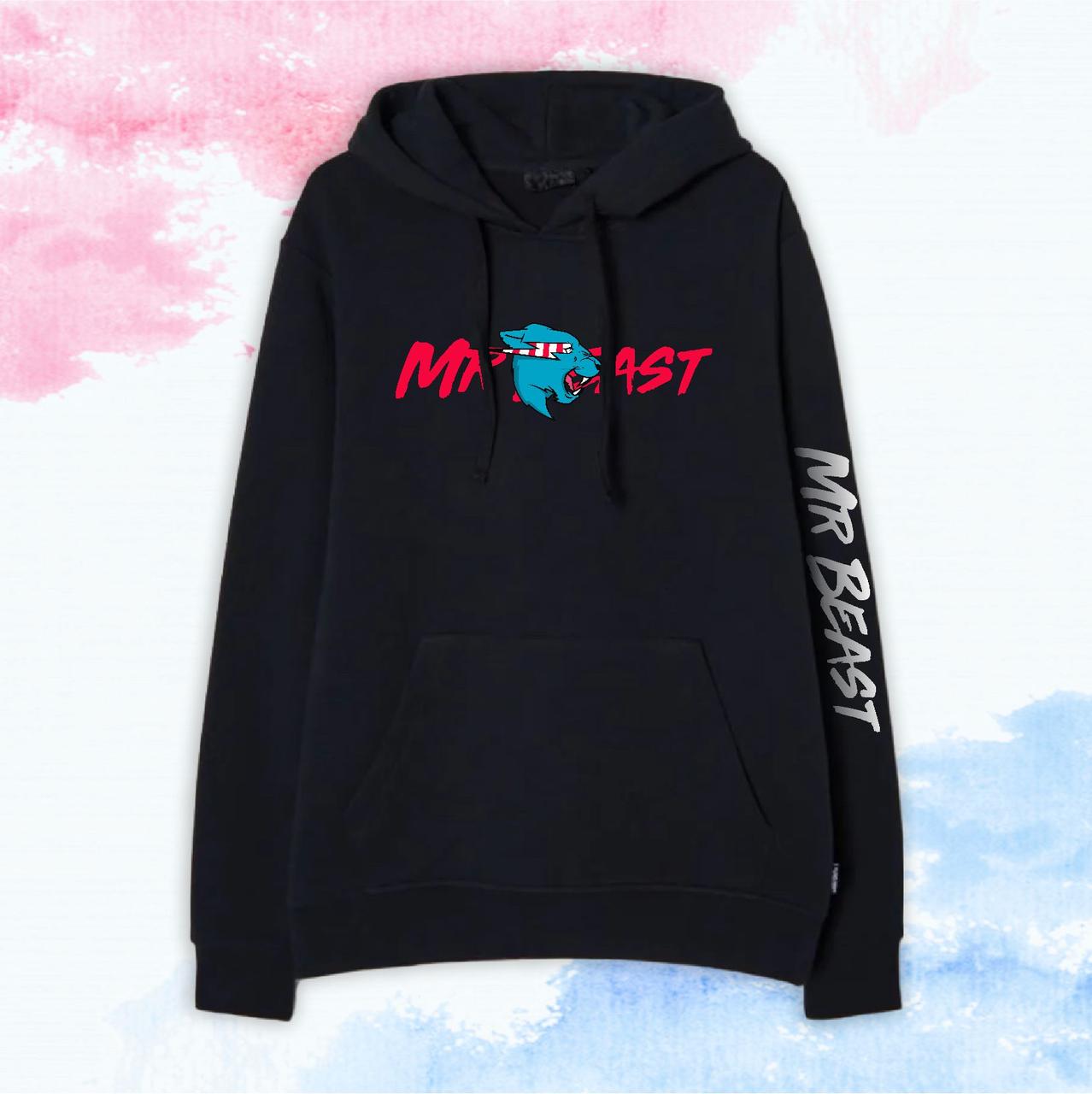 Худі дитяче MrBeast (містер-біст) "червоно-біла смужка"