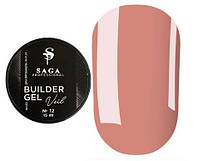 Гель для наращивания SAGA professional Builder Gel Veil 12 (бежевая карамель), 15 мл