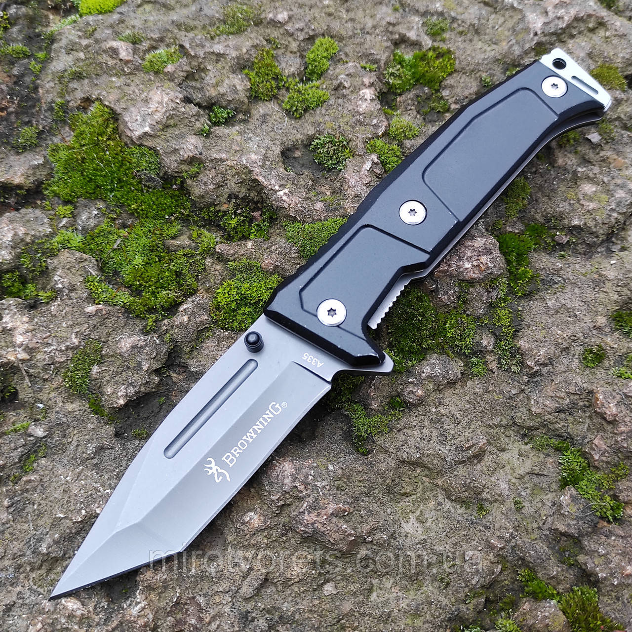 Ніж інерційний фліппер Browning танто, фіксатор bra335