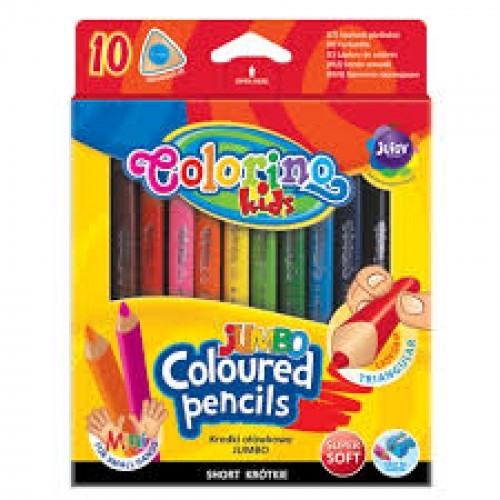Kарандаші 10 кольорів 6282 Pencils (супер м'який грифель/з гумкою)