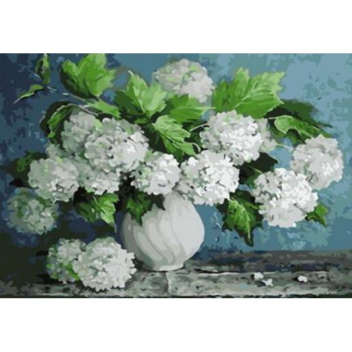Картина за номерами 40х50 см DIY Білий бузок (RA5024), фото 1