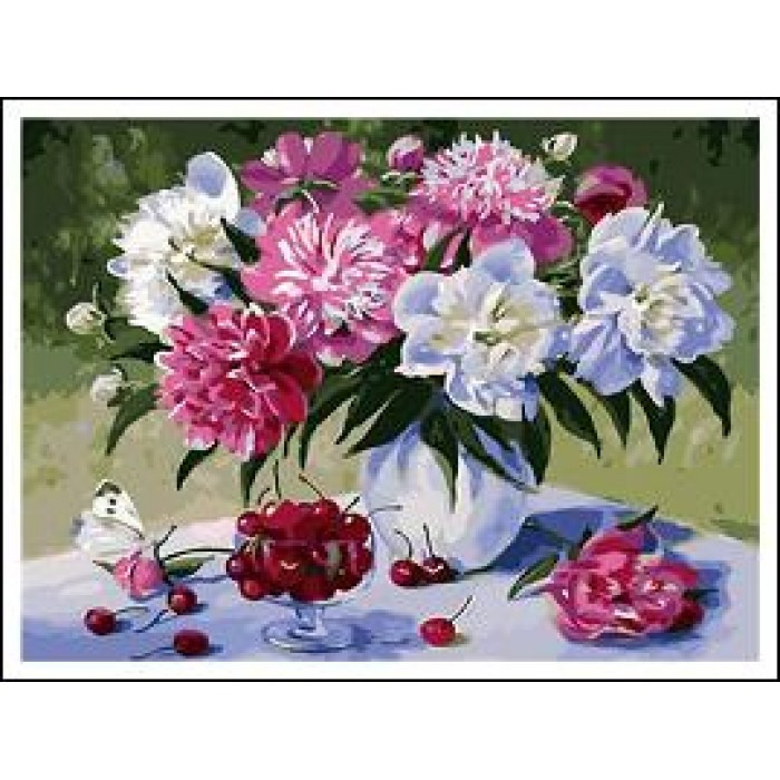 Картина за номерами 40х50 см DIY Букет півоній (RA5202), фото 1