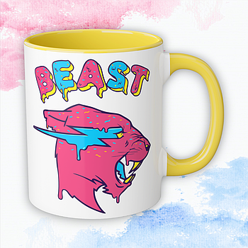 Чашка MrBeast (містер біст) "Яскравий"