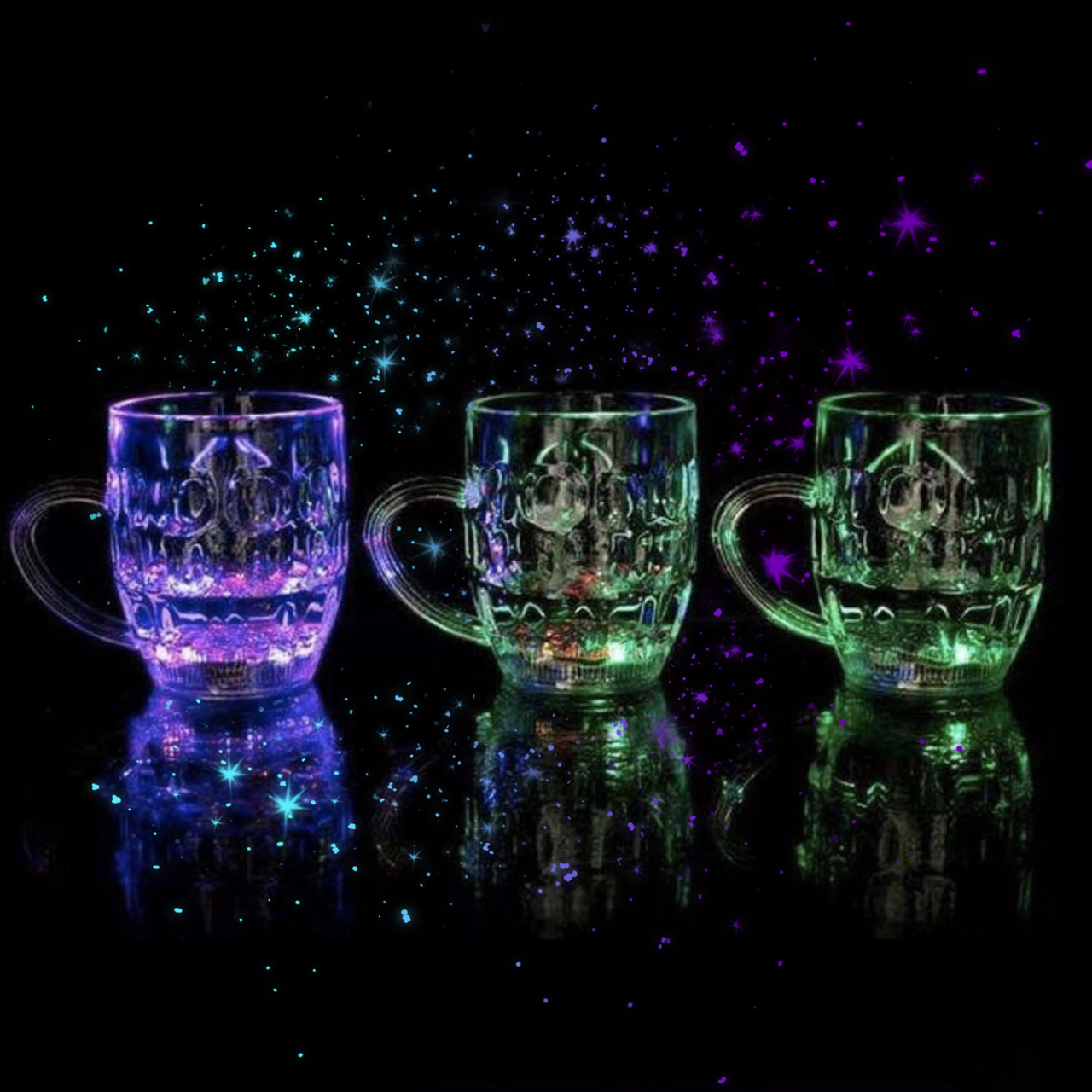 Стакан з підсвіткою color cup Чашка Inductive Rainbow з LED-підсвіткою