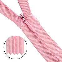 Блискавка потайна #3 50 см рожева