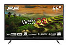Телевізор 55" 2E LED 4K 50Hz Smart WebOS, Black, фото 2