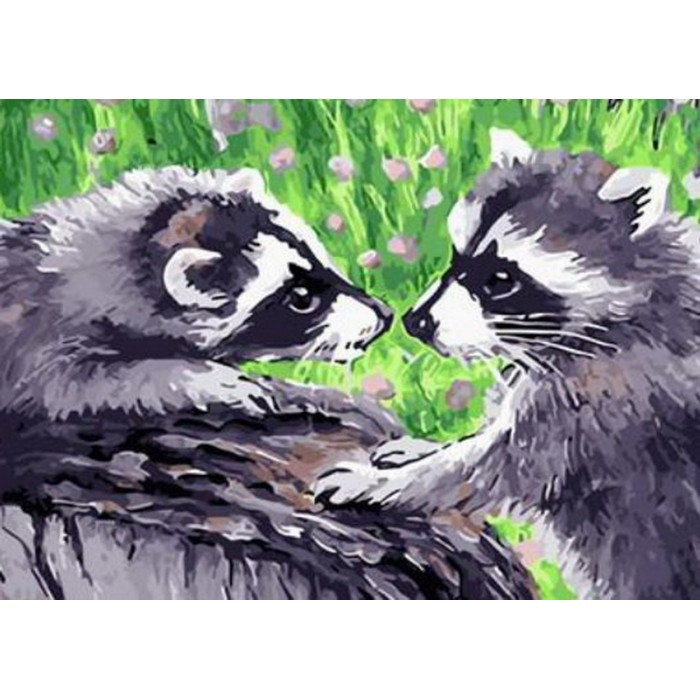 Картина за номерами 40х50 см DIY Єноти (RA5315), фото 1