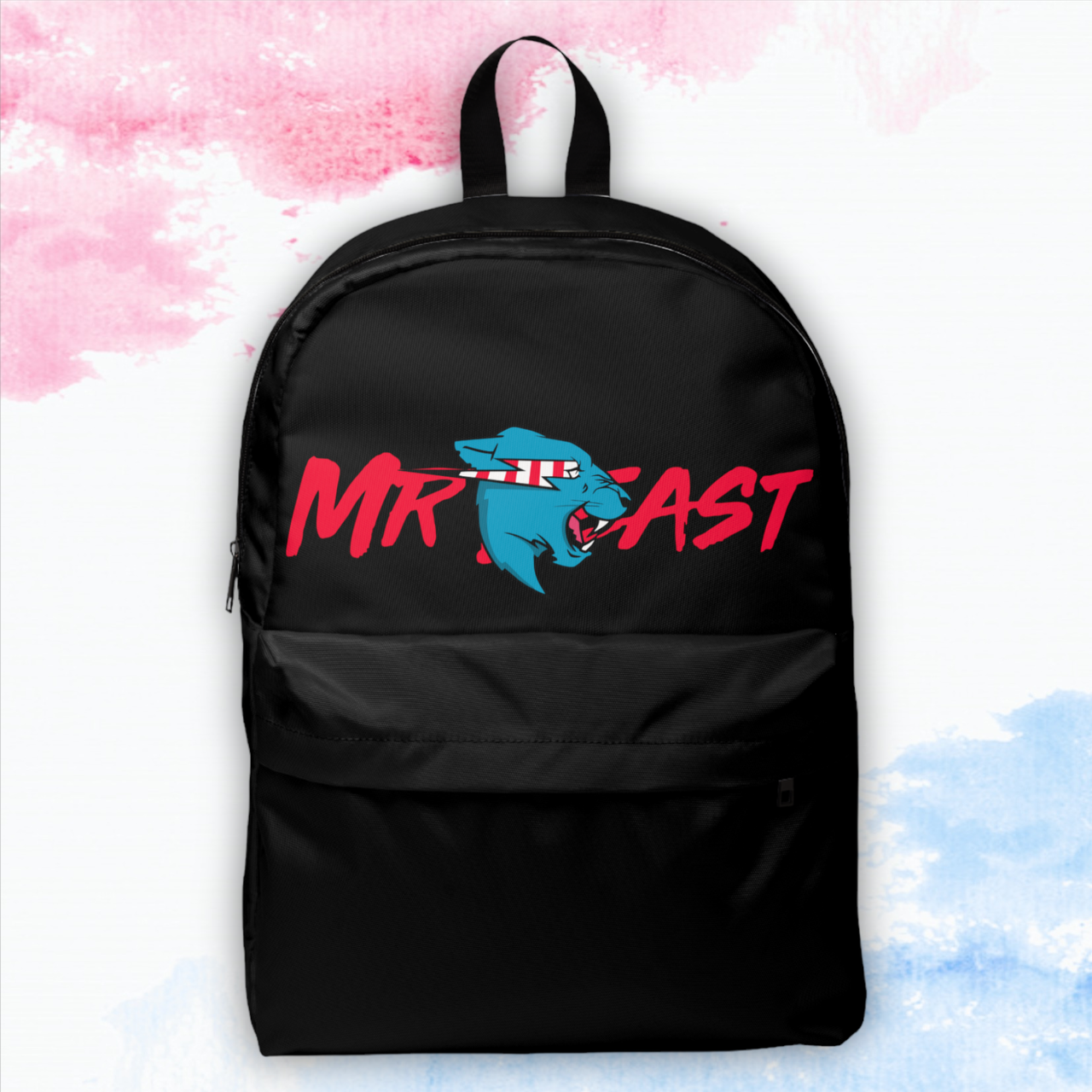 Рюкзак MrBeast (містер біст) "червоно-біла смужка"