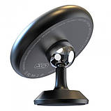 Тримач автомобільний магнітний з функцією бездротової зарядки XO CX009 15W Чорний, фото 3