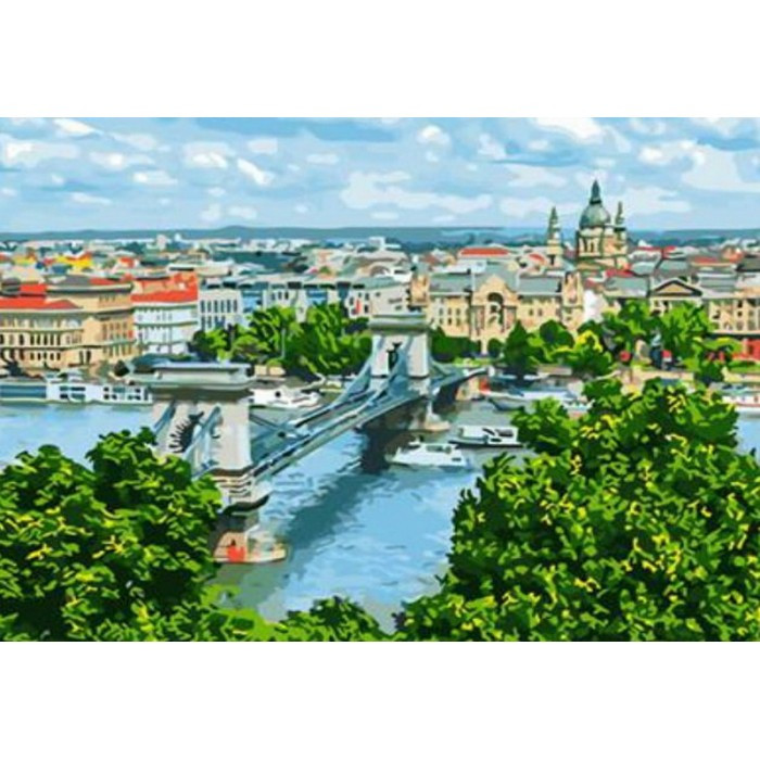 Картина за номерами 40х50 см DIY Краєвид на місто (RA5395), фото 1