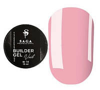 Гель для наращивания SAGA professional Builder Gel Veil 14 (приглушенно-розовый), 15 мл