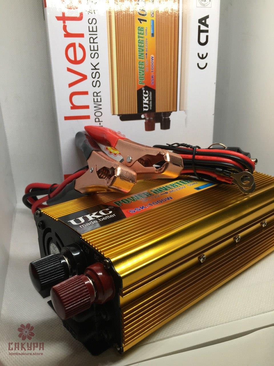 Перетворювач напруги інвертор POWER INVERTER 1000W DC 12V--AC220V 50Hz