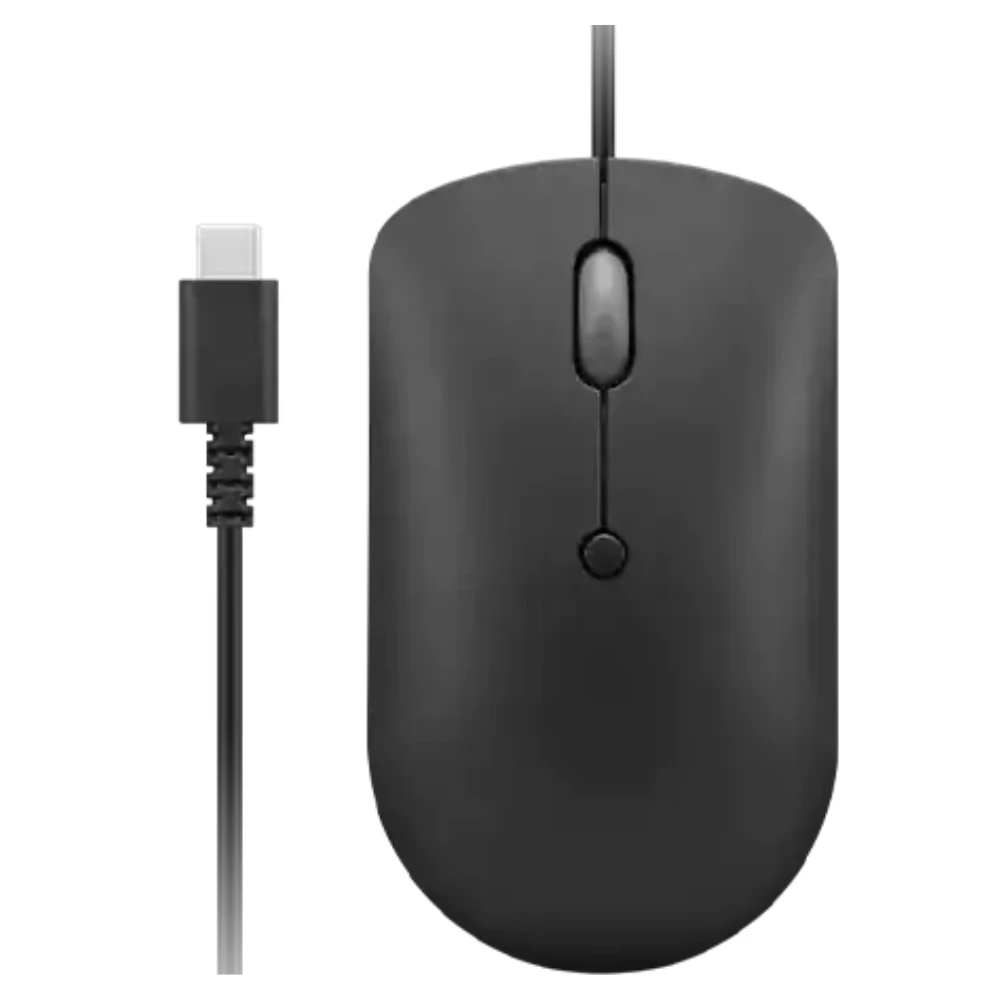 У Нас: Миша комп'ютерна Lenovo 400 USB-C Wired Compact Mouse Дротова