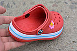 Дитячі крокси сабо crocs Luck line для дівчинки рожеві р24-29, фото 6